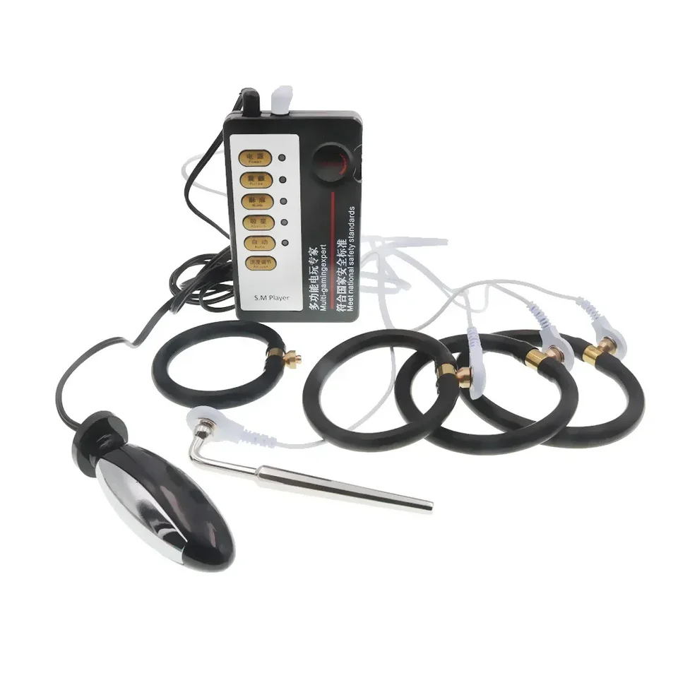 Elektrický šok penis kruhový doplnok E-STIM Cock Ring Electric Stimulation Penis Stimulation Extender Ring Ring erotický mužský sexshop