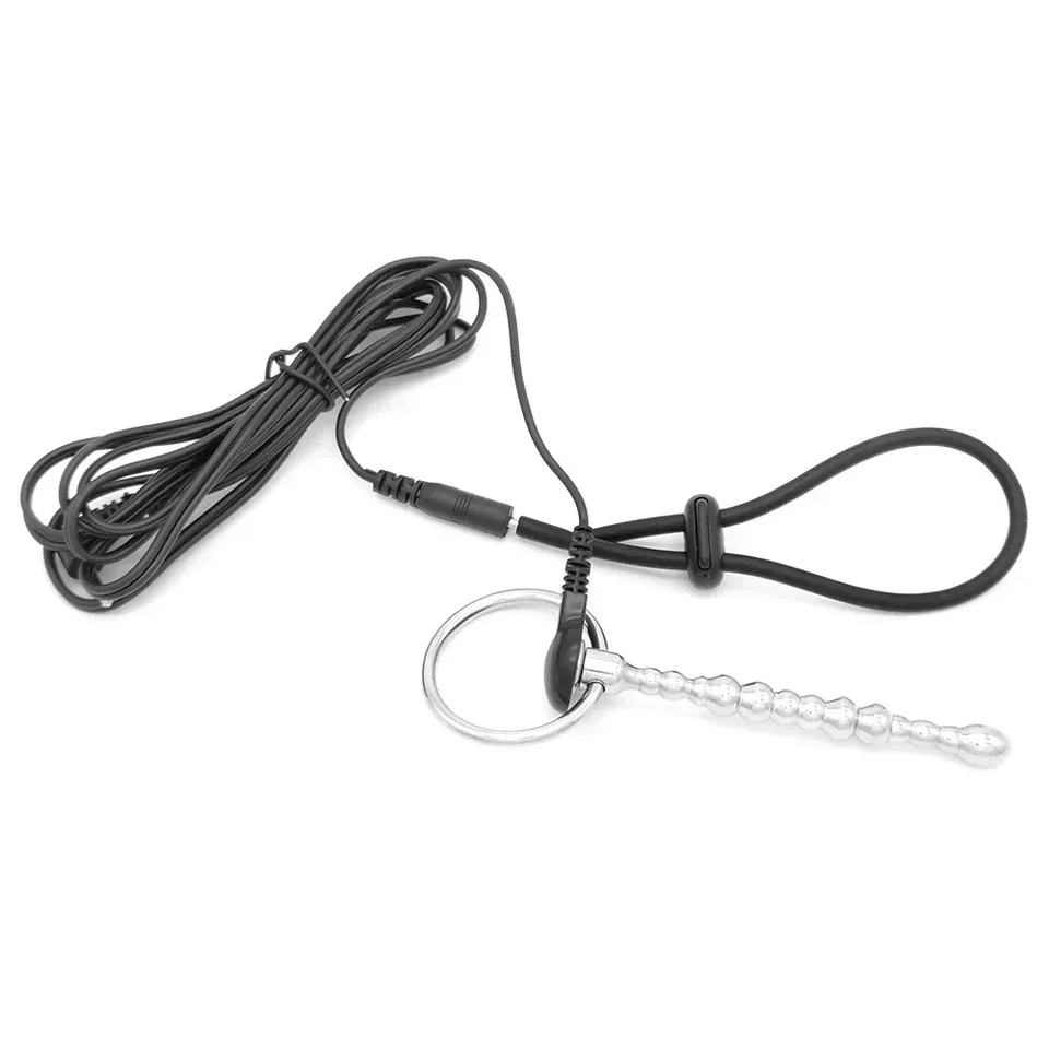 Elektrický šokový silikónový penis kruh pre dospelé výrobky penis predlžovacia elektro stimulácia pohlavia fetišy hračky uretrálne zvukový katéter