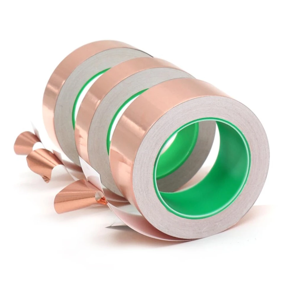 Elektromagnetický štít YX 10M Elektromagnetický štít Eliminujte EMI anti-statickú opravu obojstrannú vodivú vodivú medenú fóovú lepiacu pásku