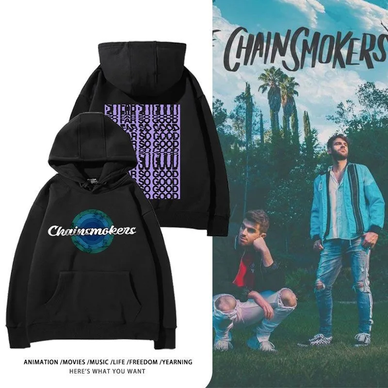 Elektronická hudba The Chainsmokers Roses fajčiari s kapucňou Mikina a dámske jesenné a zimné voľné vrcholy