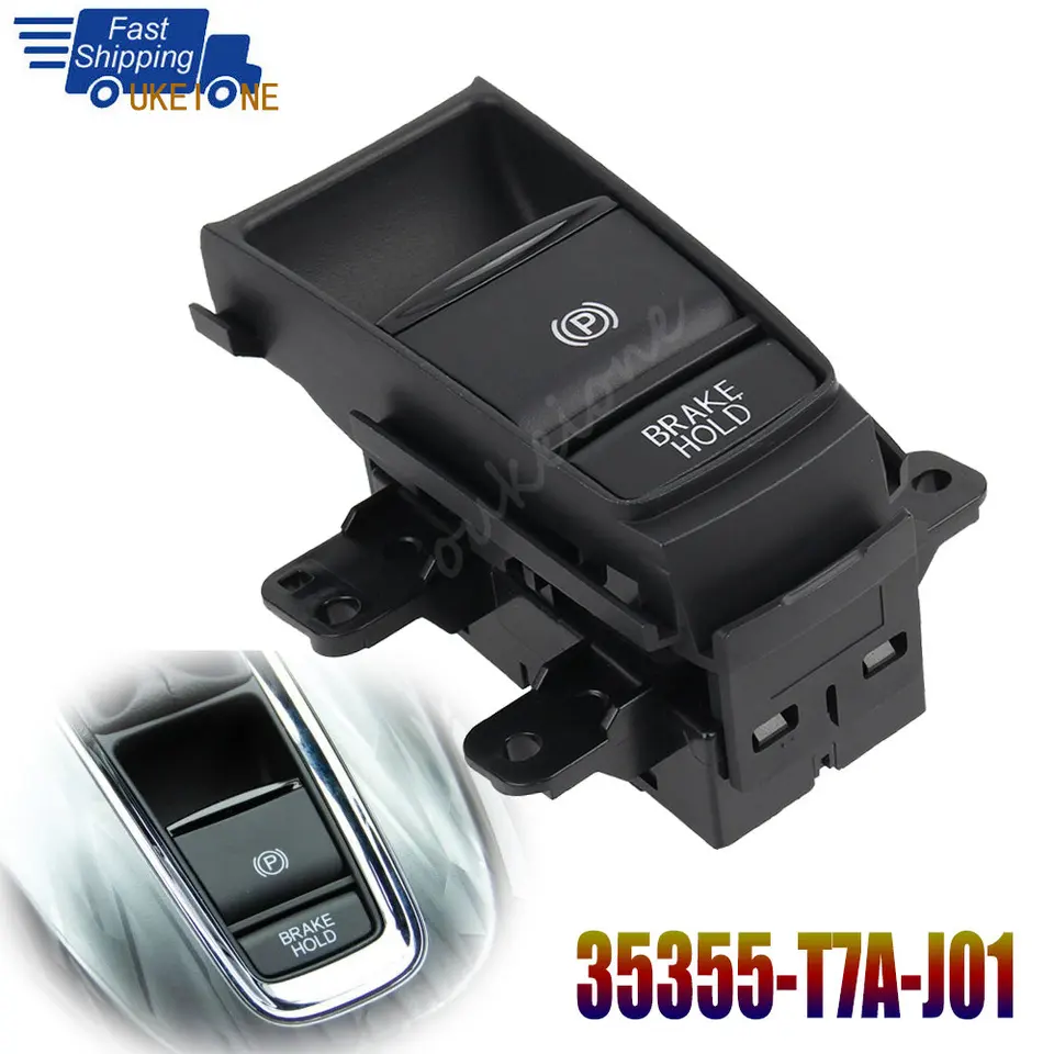 Elektronické automatické ručné brzdové tlačidlo Parkovacie brzdové prepínač pre Honda HRV XRV HR-V XR-V 2016 2017 2018 2019 35355-T7A-J01 Časti automobilov