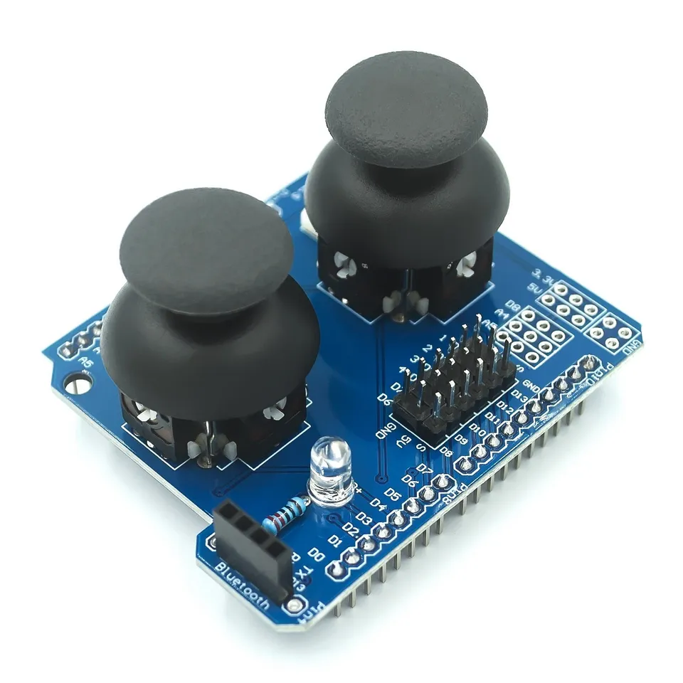 Elektronické stavebné bloky Dual PS2 Game Joystick Button Modul Joystick kompatibilný pre Uno R3