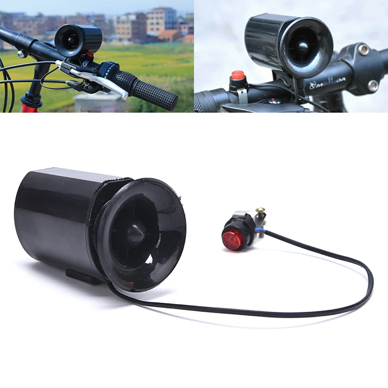Elektronický čierny reproduktor na bicykli