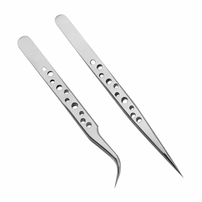 Elektronika priemyselné pinzety Ant-Static Curved Straight Tip Presnosť NEPLADY NEPLATIE PLAČKY Opravy ručných náradia Sady
