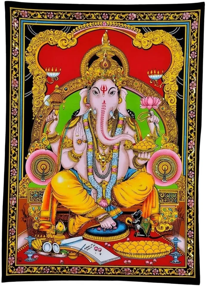 Elephant Indian Mandaly Tapitína Viacnásobné veľkosti nástenné závesné ganesha tapisérie steny dekorácie polyester tkanina Domovod