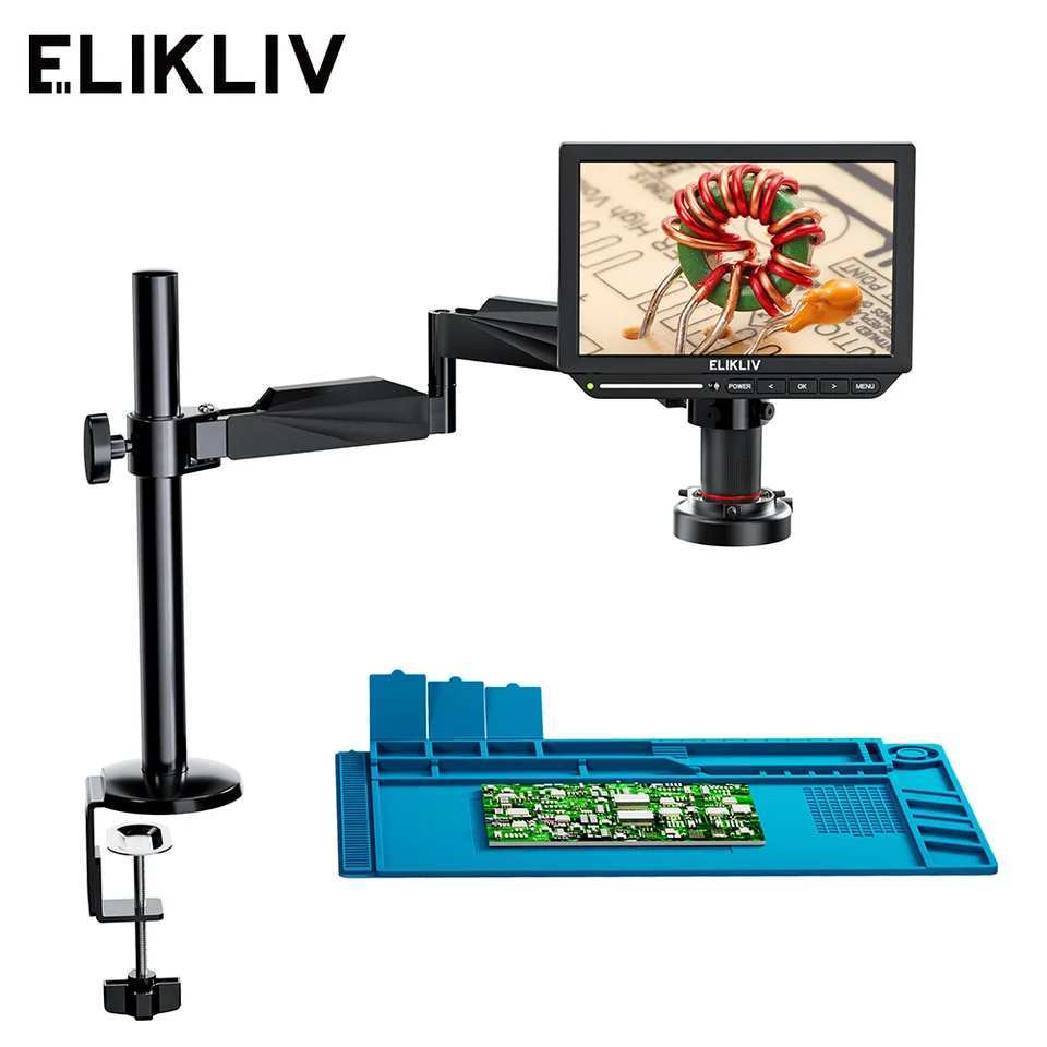 Elikliv EM4K Flex 4K HDMI Digitálny mikroskop pre elektroniku 10,1 
