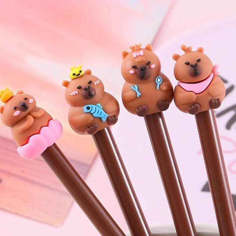 Ellen Brook 1 kusy roztomilý kreatívny kapybara gélový pero karikatúra Kawaii kancelárska kancelária Kancelárie