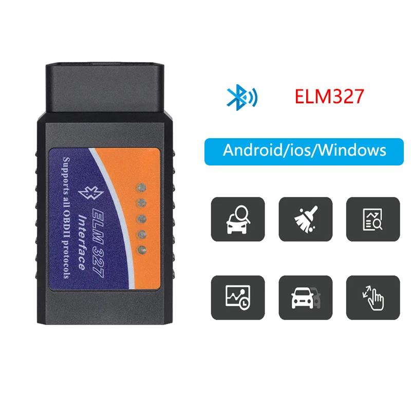 ELM327 Diagnostický adaptér Super Mini Elm 327 BT Diagnostický nástroj automobilu pre Android Torque OBDII Kódový čítač OBD2