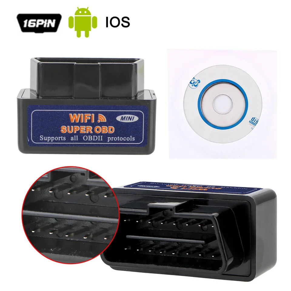 ELM327 V1.5 WIFI OBD 2 Automobilové diagnostické nástroje Skener CAR OBDII ELM 327 V 1.5
