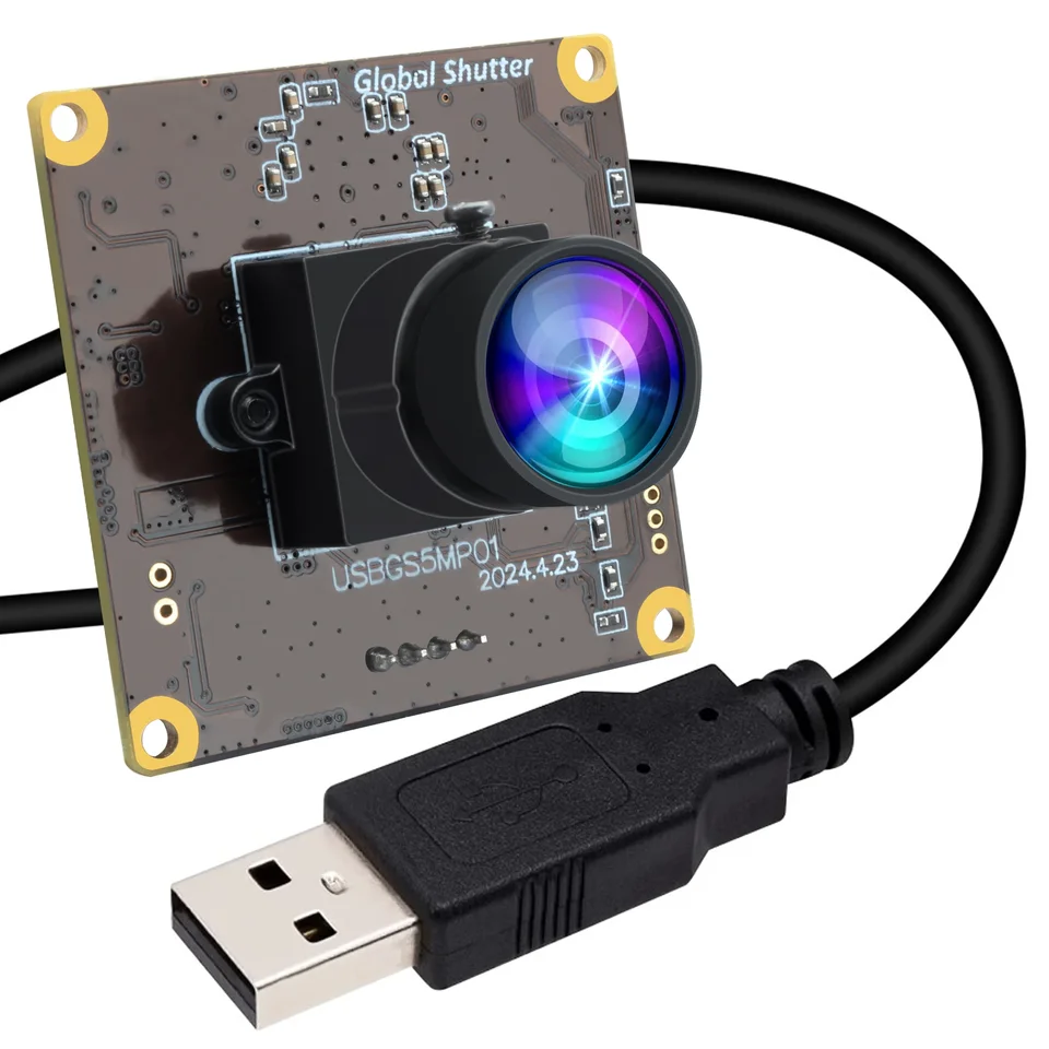 ELP 5MP Global Shutter HD USB Camera Camera Modul široký uhol 1080p 60fps vysokorýchlostný USB webkameru bez distribúcie pre PC, PI, LATOP