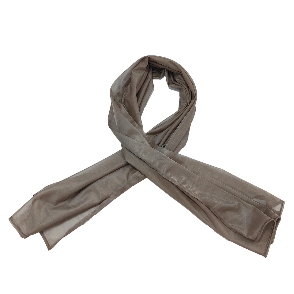 EMF Protection Strieborné vlákno šál multifunkcia gáza Kerchief Antibacteria Bandana Smoot Neckscarf 85x145 cm