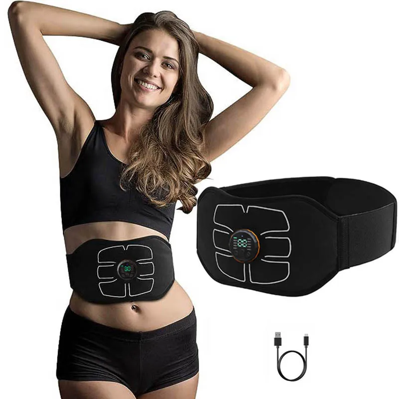 EMS stimulátor Vibrácie Vibrácie Body Slimovanie pásov Abs Trainer brušné tónovanie pásu USB nabíjanie hmotnosti Massager Fitness
