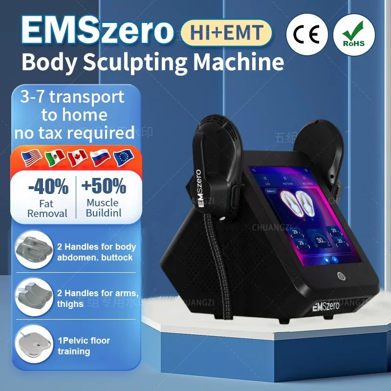 Emszero prenosný stroj na sochárstvo tela Hi-EMT Profesia EMS Znižovanie elektromagnetickej stimulácie Budovanie svalových kúpeľných zariadení