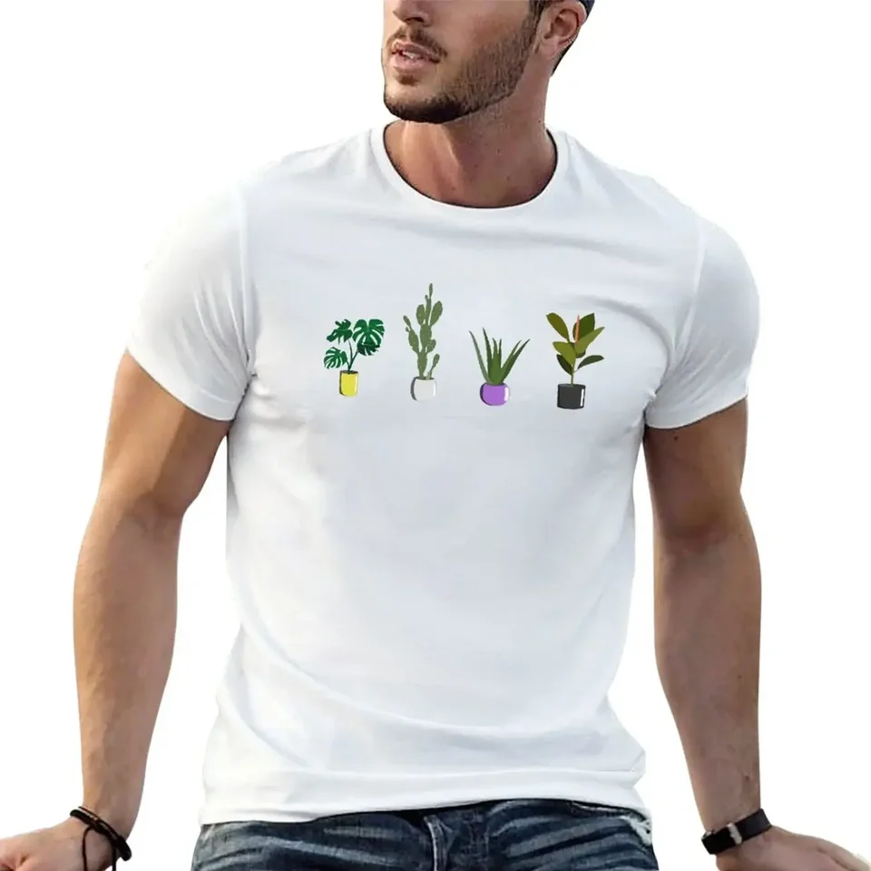 Enby Plant, Enby Pride, Nebinárna rastlina, farba nebinárnej vlajky, nebinárna, enby viditeľnosť, milovníci rastlín, rodové neutrálne tričko