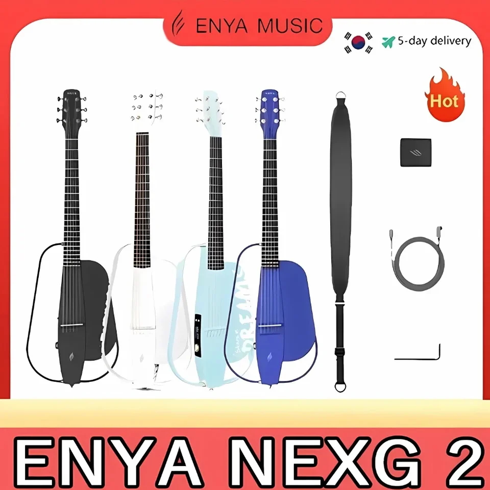 ENYA NEXG 2 BASIC ALL-V-ONE SMART AUCIO GUITÁLNA Akusticko-elektrická gitara vlákniny s bezdrôtovými reproduktormi