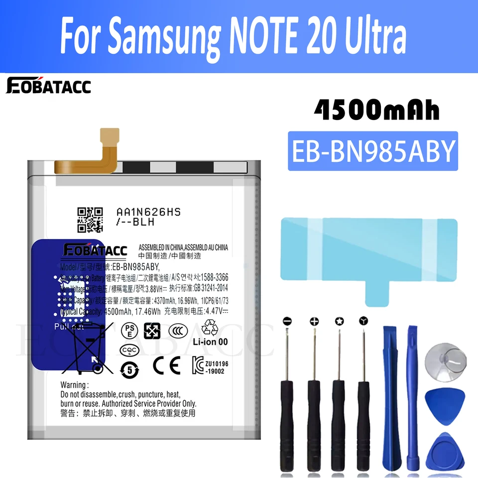 EOTABACC Nový 100% vysoko kvalitný EB-BN985ABY batériu pre Samsung Galaxy Note 20