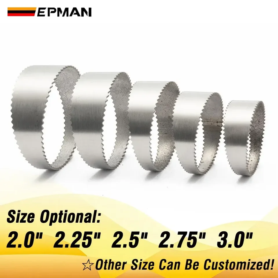 Epman Custom Universal Cadless oceľ 304 výfukových koláčov Sawtooth Pie Cut - Angle Segment 15Degree | 1,5 mm 1D polomer efjg