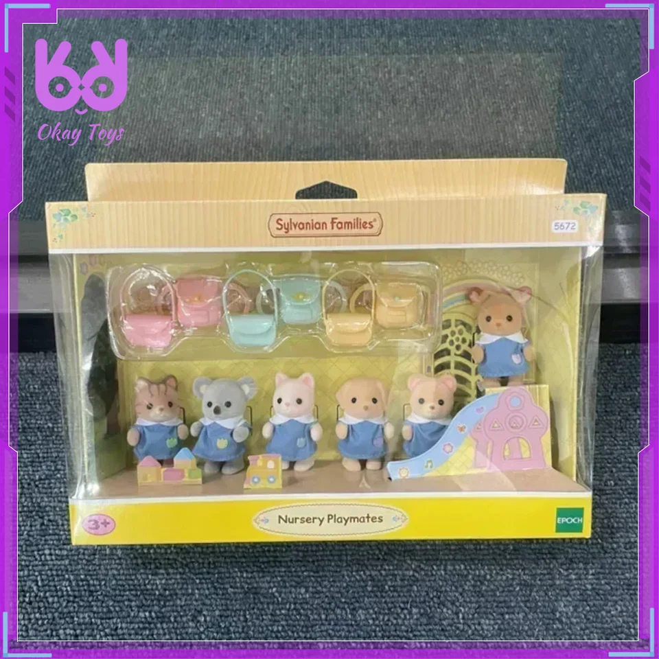 Epoch Sylvanian Families Plushies Series materská škola anime dievčenské figúrky roztomilé PVC Room Decoration vianočný darček pre deti