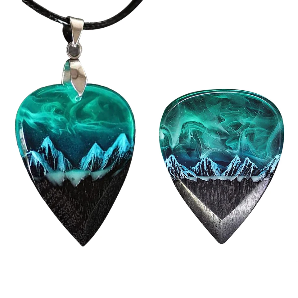 Epoxidová živici elektrická gitara Picks Northern Lights Guitar Guitar Plectrums Creative Pendant Musician Instrument Darče