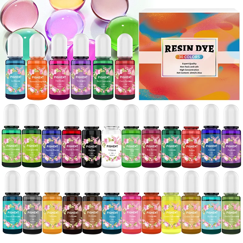 Epoxidová živici Pigment Sada tekutiny sfarbenie činidlo Sviečka farbivo Pigment DIY UV živicia pleseň Sviečka mydla sfarbenie farbiva Sada živice Resin.