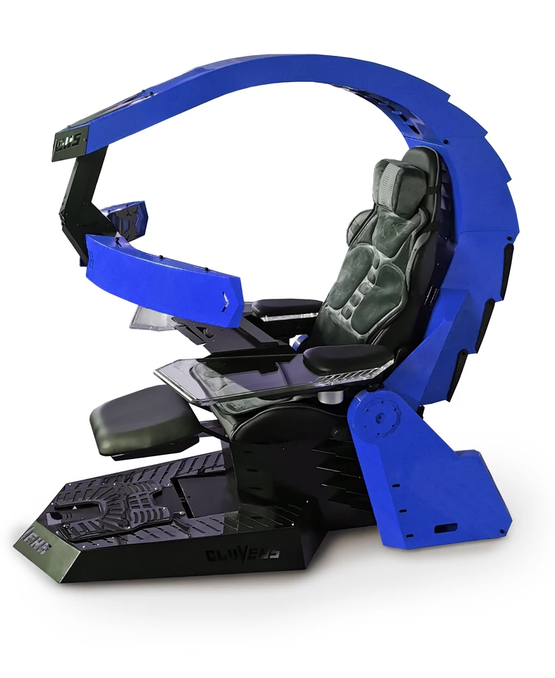 Ergonomická skľučujúca stolička PC Stoličky Cockpit Unicorn s tepelnou/masážou nulovou gravitáciou kokpitu podpora 1-3 monitory, RGB Light OEM OK OK