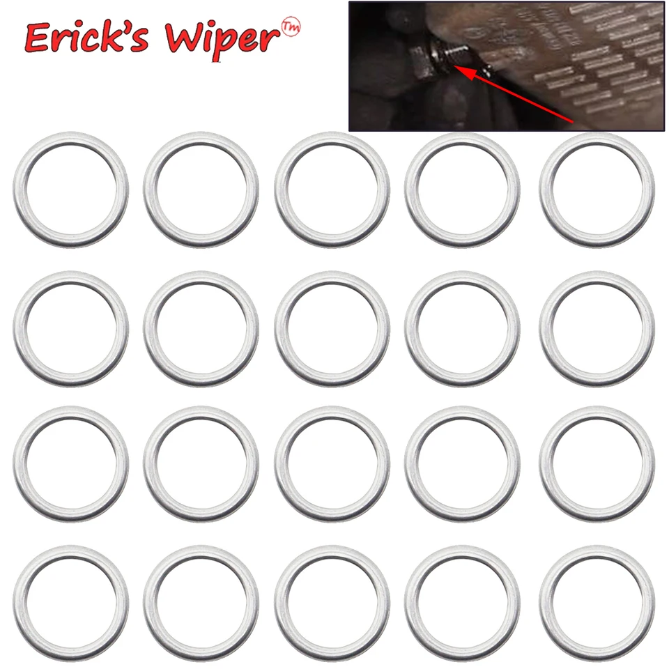 Erickov stierač 10/20x vozidla motorka vlákna Olejová odtoková zátka Plug Gaskets Gaskets TEAL TEAL PRING PRINCE PRE AUDI VW SEAT SKODA OE# N0138157