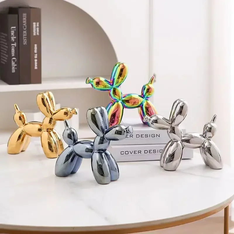 Ermakova 22cm Creative Balloon Dog Abstrakt keramiky Ornament Sochy študovňa socha domáca kancelária Doplnok Darček