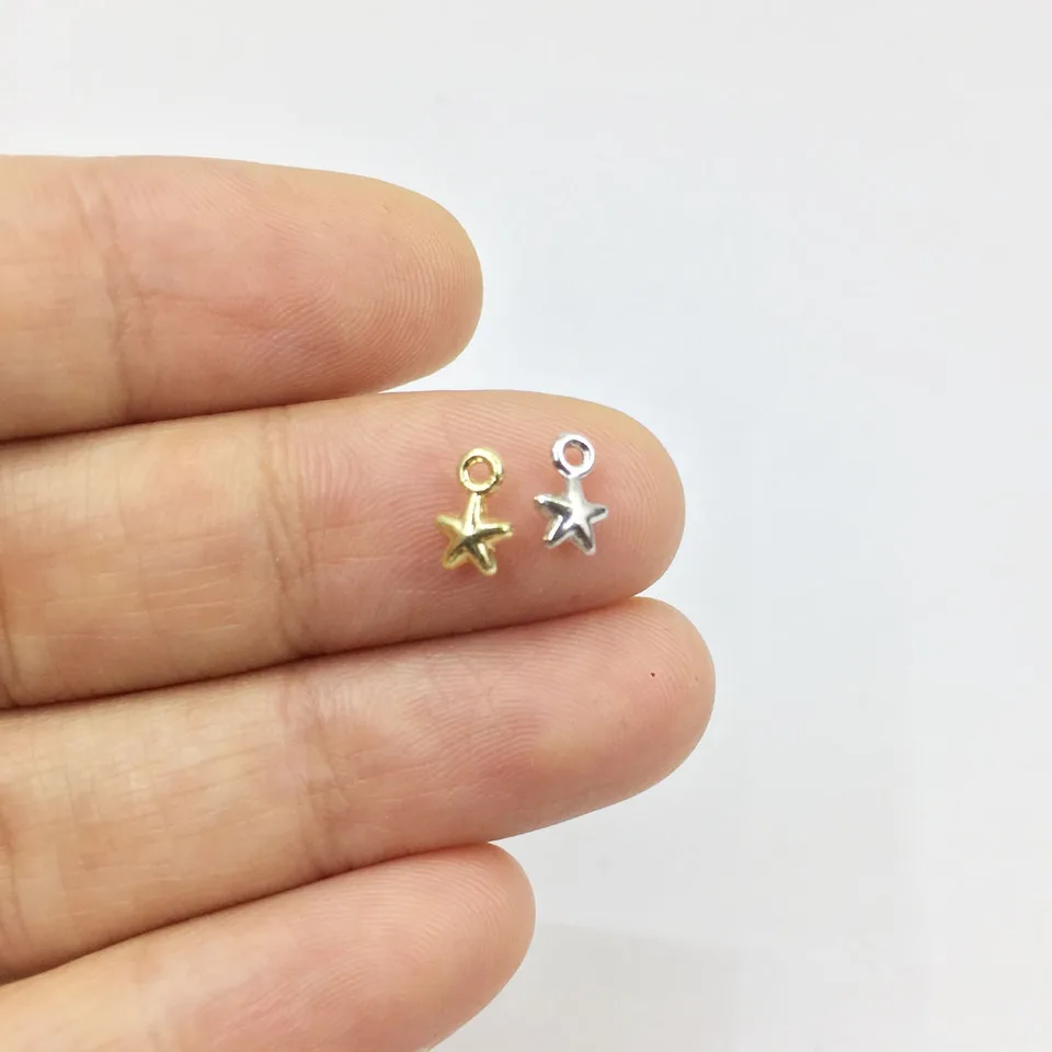 Eruifa 30ks 4 mm mini hviezda Zinc zliatiny kúzla prívesok šperky pre domácich majstrov ručne vyrobené