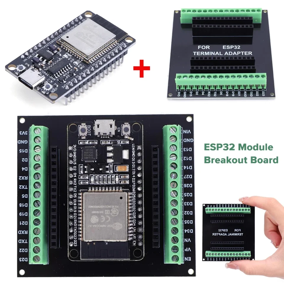 ESP-WROOM-32 ESP32-S Vývojová doska Typ CESP32 Bluetooth WiFi ESP32 Nodemcu Bluetooth Modul + ESP32 Breakout Board Board