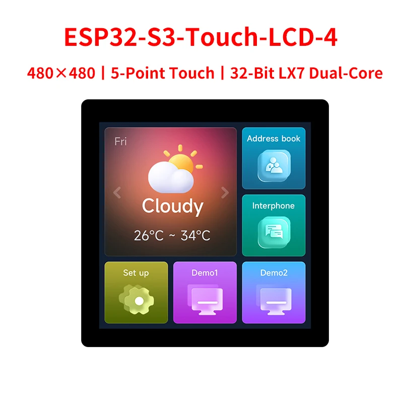 ESP32-S3 4-palcový kapacitný dotykový displej 5-bodový dotyk 32-bitový procesor LX7 Dual Core podporuje Bluetooth 5 a WiFi pre ESP32