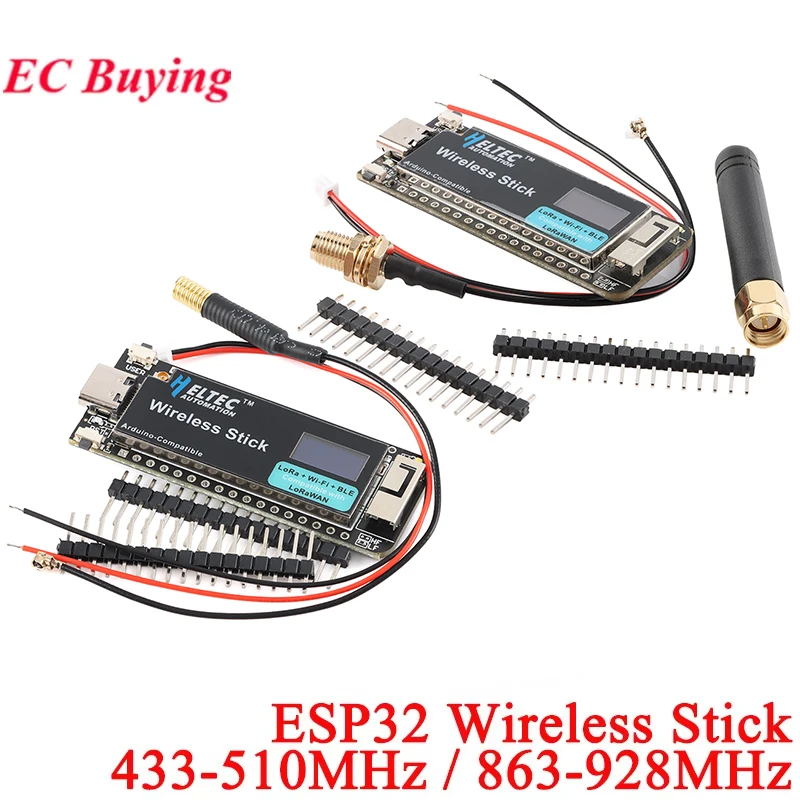 ESP32 Wireless Stick SX1262 LORA WIFI BLE Development Board Lorawan 433-510MHz/863-928MHz Meshtic Mesh Network for Arduino pre Arduino