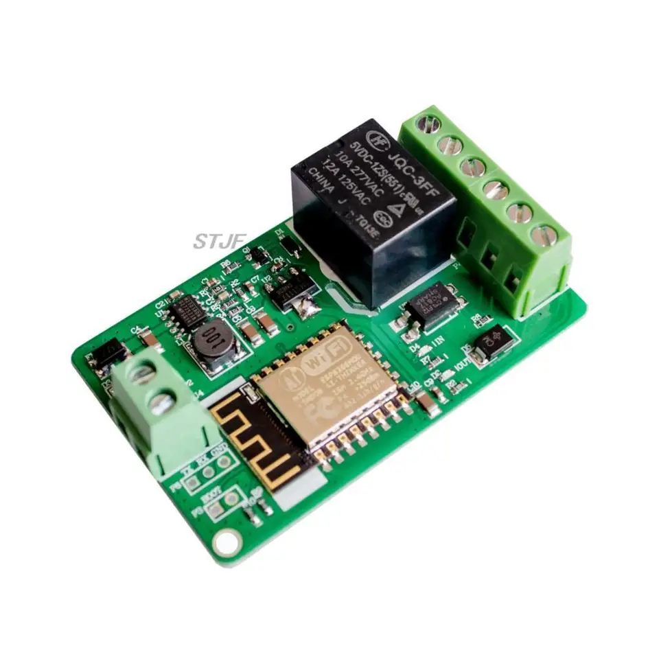 ESP8266 Reléový modul 10A 220V Network relé WIFI Modul Vstup DC 7V ~ 30V 4 Vrstvy doska TVS VSTUP Automatická ochrana