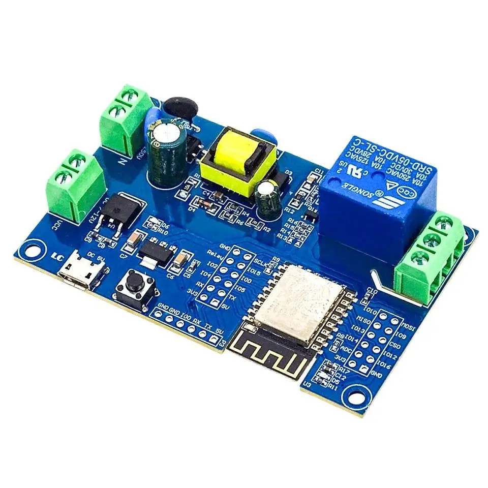 ESP8266 WiFi Wireless Relay Modul ESP-12F AC 220V DC 5V 12V Power Supply ESP 12F Vývojová doska Diaľkové ovládanie Smart Home Domov