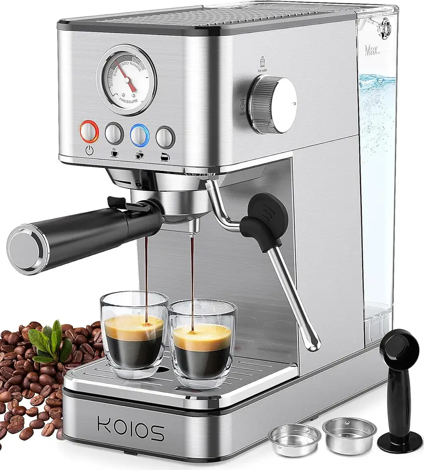 Espresso stroje, vylepšené 1200 W výrobcu espressa s penovou parou, 20 barov poloautomatickú parnú espresso kávovar kávovar
