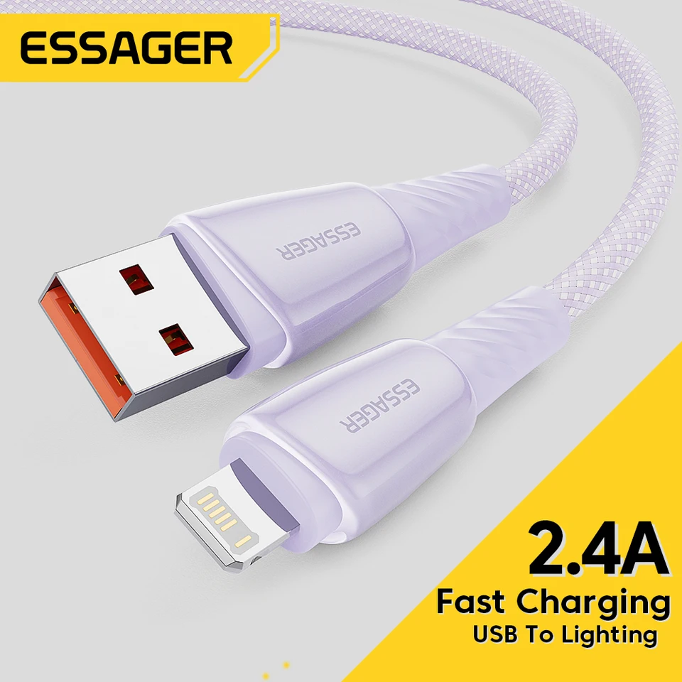 Essager PD 27W USB C kábel pre iPhone 12 13 14 Pro Max 3a Rýchle nabíjací nabíjací kábel pre iPhone 6 7 8 8Plus IPad Dátový kábel drôty