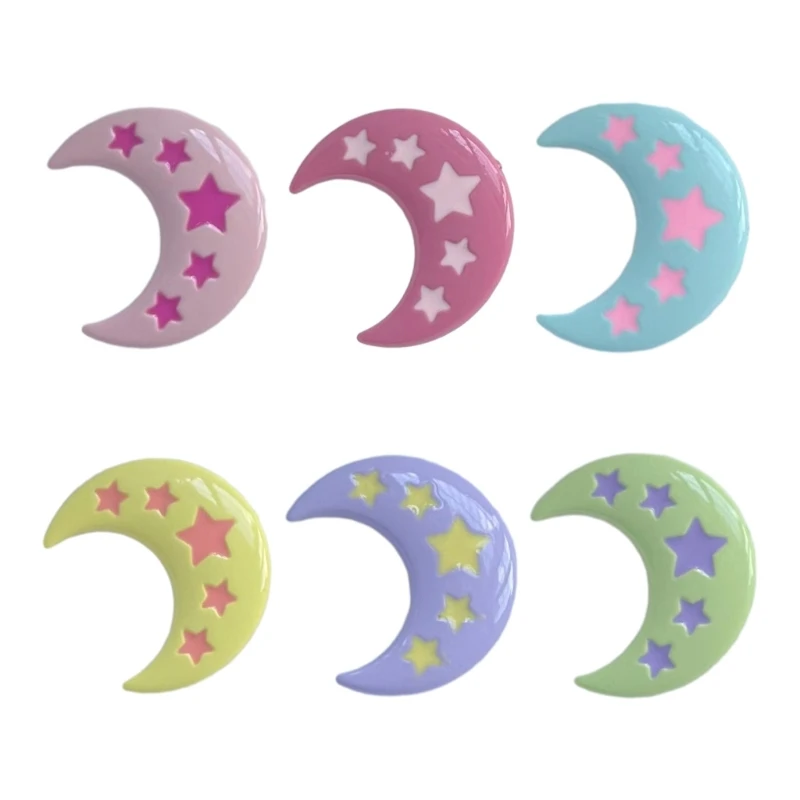 Estetické vlasové barety krém Color Color Moon Hair Clip Klip Detské tvarovanie vlasov