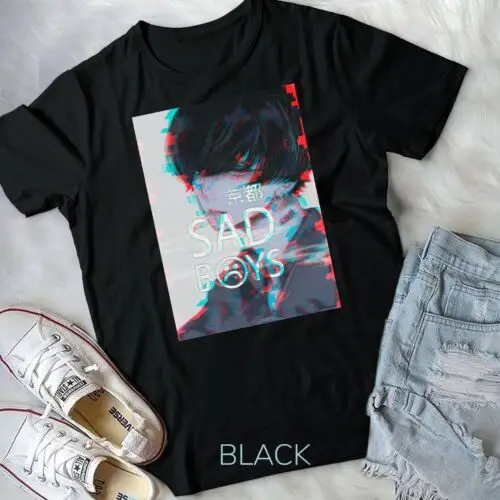 Estetický parný vlna japonský futurizmus tričko Anime retro hentai unisex tričko