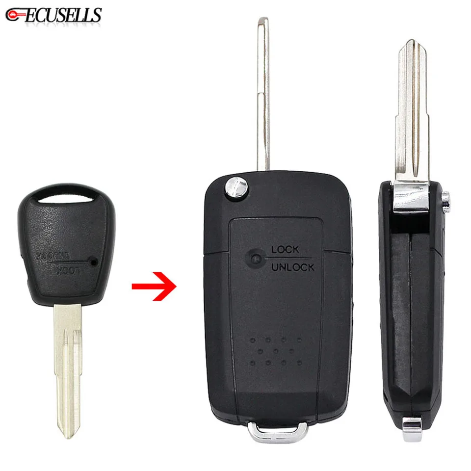 ESUSELLS 1 TLAČIDLO Nové náhradné skladanie Flip diaľkové auto kľúče od auta pre prízvuk Hyundai Getz pre Kia Rio Picanto Carens