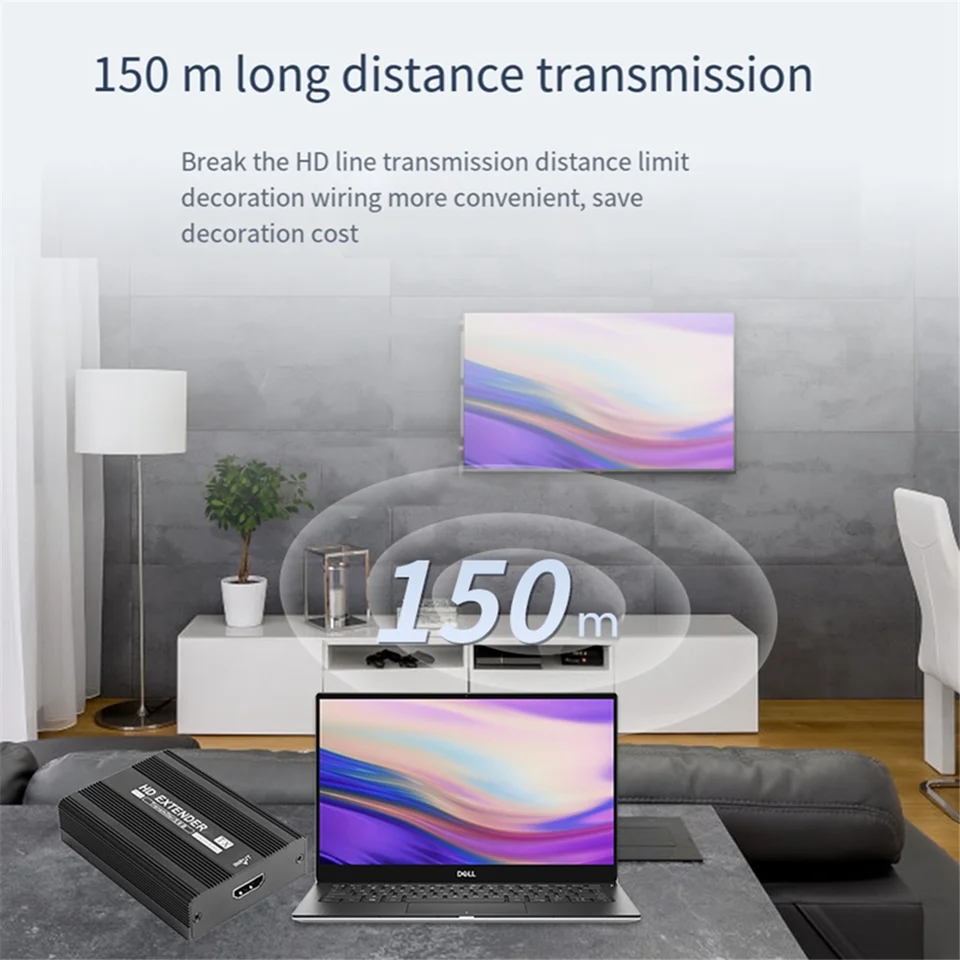 ET1815 150M HD Network Extender 1080p HDMI-kompatibilný vysielací prijímač podporuje napájanie Poe napájacie napájacie napájacie napájacie