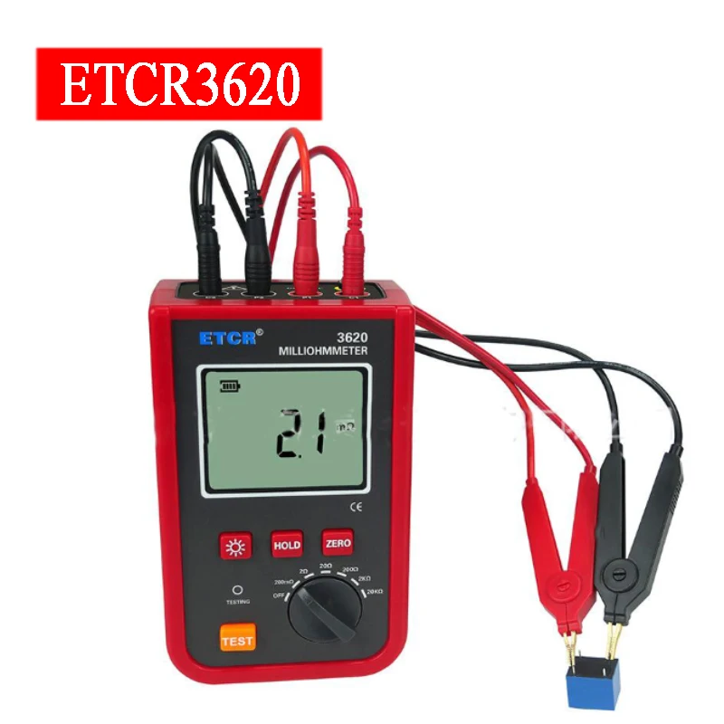 ETCR3620 Prenosný Milliohmmeter DC DC Method detektora testera Nízka hodnota