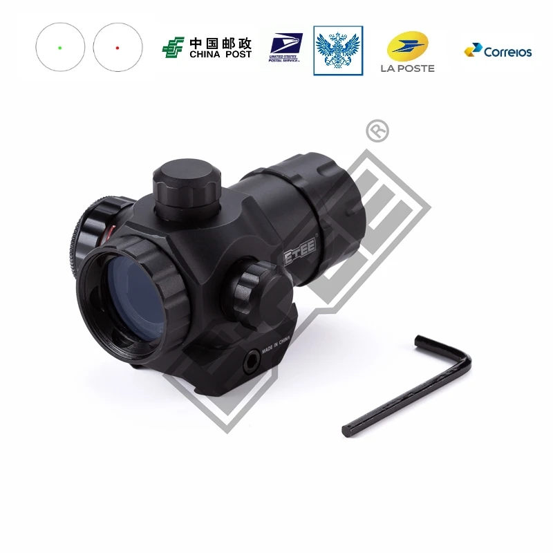 Etee Tactical Optics 1x30 Red and Green Dot Dohľad poľovnícke zbrane Príslušenstvo pre 20 mm montáž stopy