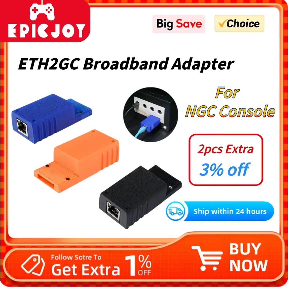ETH2GC širokopásmový adaptér emulátor Ethernet Modul online a LAN multiplayer s slotom na pamäťovú kartu pre Nintendo Gamecube