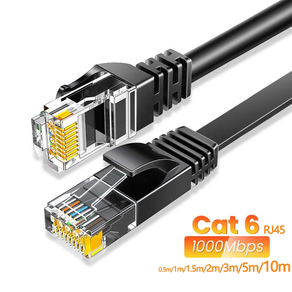 Ethernet kábel Cat6 Gigabit High Speed ​​1 000 Mbps Internetový kábel RJ45 Shielded Network Lan Lan Cord for Laptop Router PC PS5 4 3 Xbox
