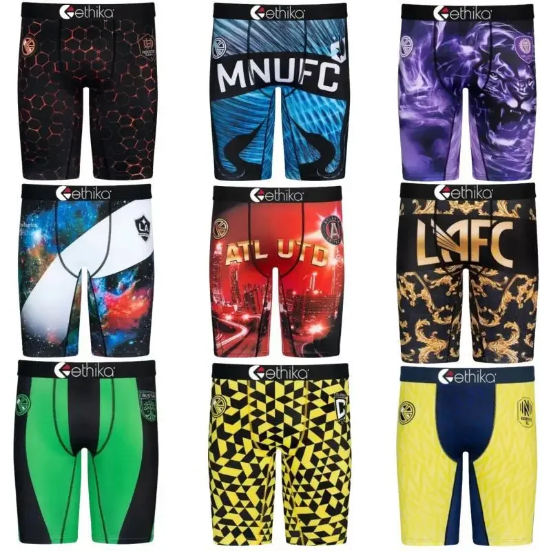 Ethika Fashion Sexy Pánska boxerová spodná bielizeň Boxershorts tlače Men Outdoor Sport spodky nohavičky nohavičky Innerwear Trunks Boxers