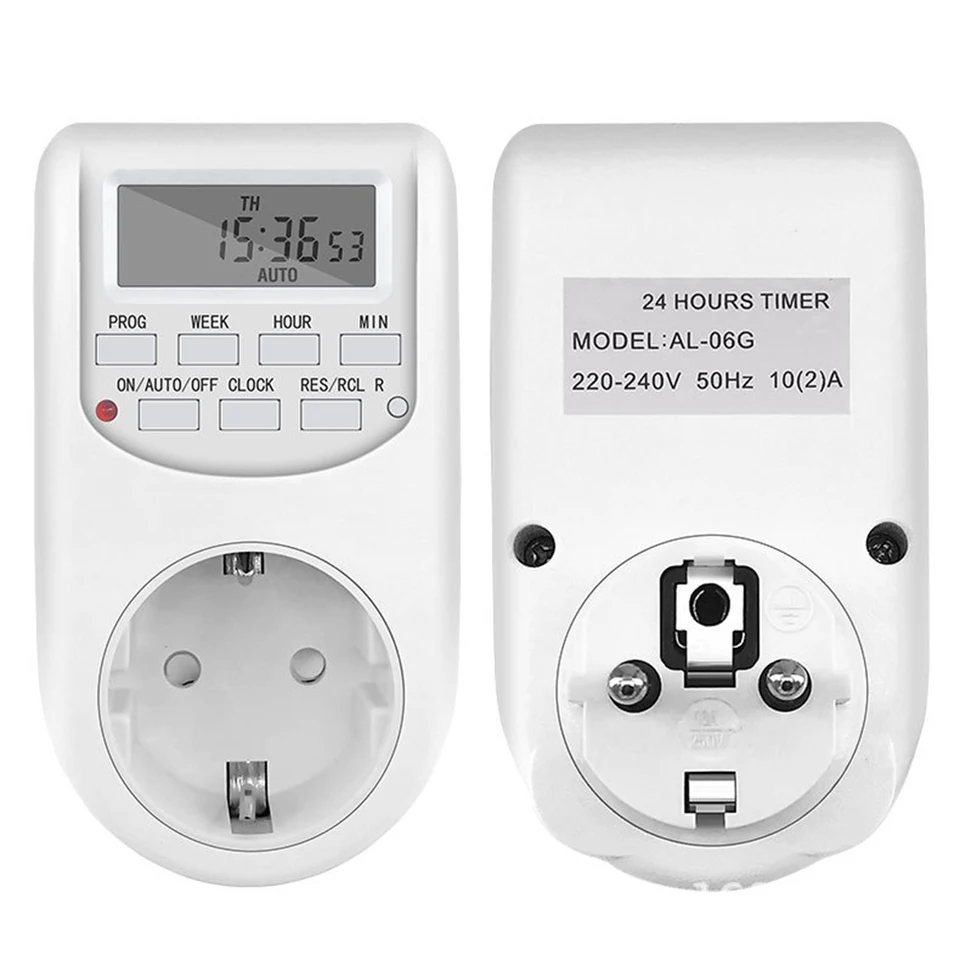 EU Plug časovač prepínač energie Energy Saving Digital Timemer Outlet Week Hour Vedúci časovacia objímka Watmeter 220-240V