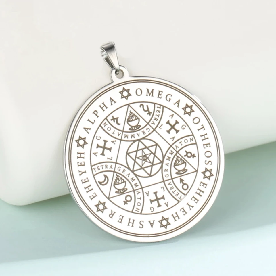 EUEAVAN 3KS Tetragrammaton Amulet Pendant pre náhrdelník Magic Amulet Talisman pentagram zo Šalamúnových náhrdelníkov príslušenstva