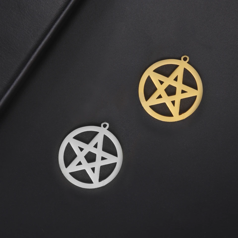 EUEAVAN 5KS PENTACT Nerezová oceľ prívesok pentagram kúzla wicca náhrdelníkových náušníc šperky výroby dodávok Veľkoobchod