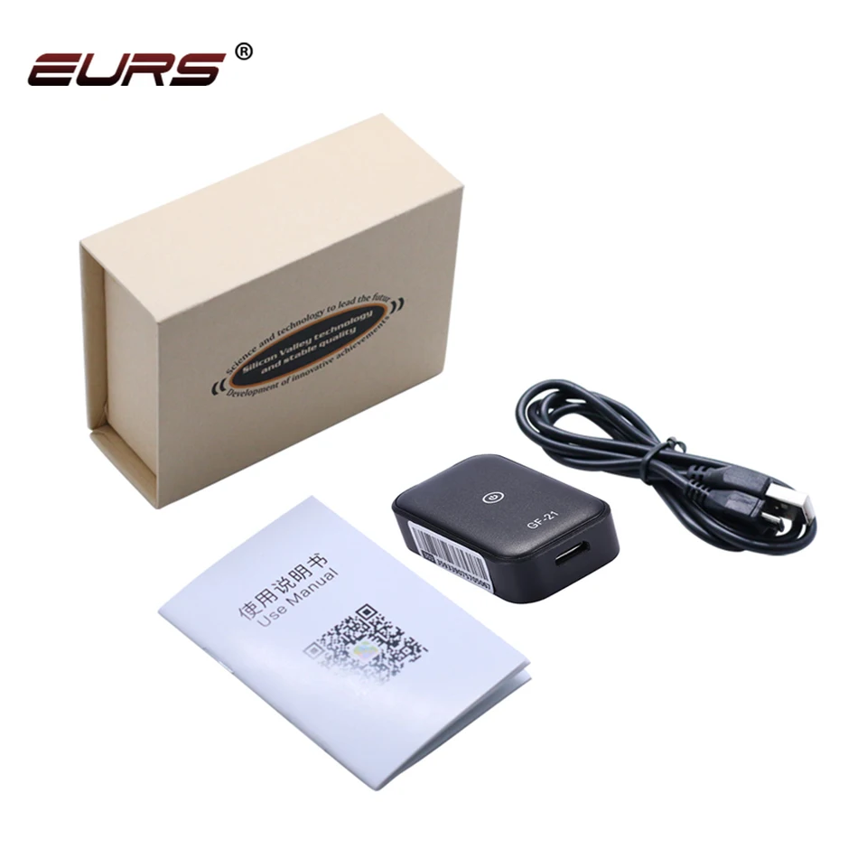 EURS MINI GPS Tracker GF21 Tracker vozidlo GPS GPS Locator Anti-Lost Looking Počúvanie inteligentného sledovacieho zariadenia automatické diely