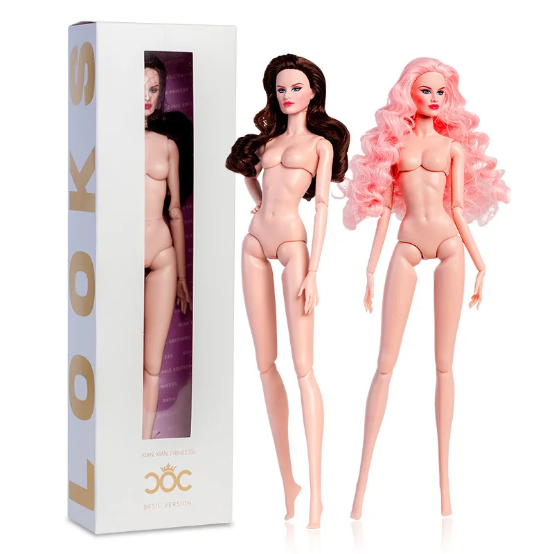 Európska móda 1/6 32 cm bjd bábika ružové telo blond vlasy biela pokožka Denné oblečenie Party roztomilé šaty dievčatá DIY hračky narodeniny darčeky