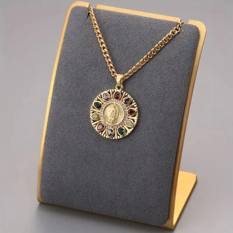 Európske a americké presvedčenia farebné panenské Panny Márie Pendant náhrdelník Transfer Amulet Amulet